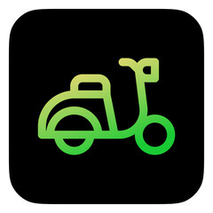 Editable scooter vector icon. Vehicles, transportation, travel. Part of a big icon set family. Perfect for web and app interfaces, presentations, infographics, etc