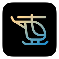 Editable helicopter vector icon. Vehicles, transportation, travel. Part of a big icon set family. Perfect for web and app interfaces, presentations, infographics, etc