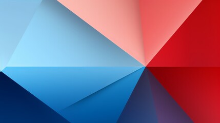 Obraz premium Abstract Paper Poly Background from Tetrahedrons - Blue to Red Gradient - Suitable for Business Cards and Web