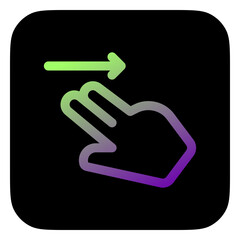 Editable two fingers swipe right vector icon. Part of a big icon set family. Perfect for web and app interfaces, presentations, infographics, etc