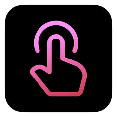 Editable one finger hold vector icon. Part of a big icon set family. Perfect for web and app interfaces, presentations, infographics, etc