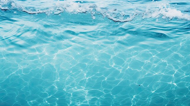 Blue Serenity - Water Background in Ocean Waves for Summer Relaxation