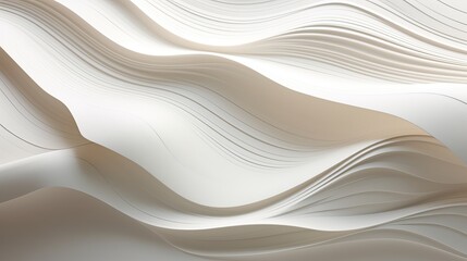 Abstract Paper Waves Formed from Folded Paper