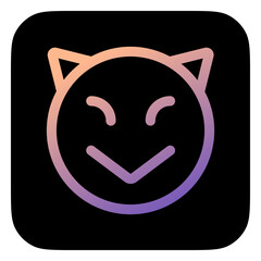 Editable evil devil face vector icon. Part of a big icon set family. Perfect for web and app interfaces, presentations, infographics, etc