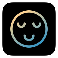 Editable calm, zen, relaxed face vector icon. Part of a big icon set family. Perfect for web and app interfaces, presentations, infographics, etc