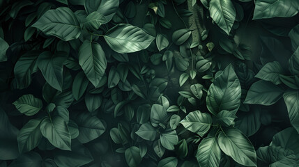Green foliage creating a textured botanical background