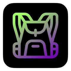 Editable rucksack, backpack vector icon. Part of a big icon set family. Perfect for web and app interfaces, presentations, infographics, etc