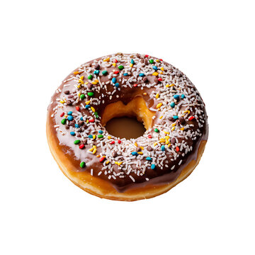 Doughnut image isolated on a transparent background PNG photo
