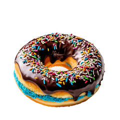 Doughnut image isolated on a transparent background PNG photo