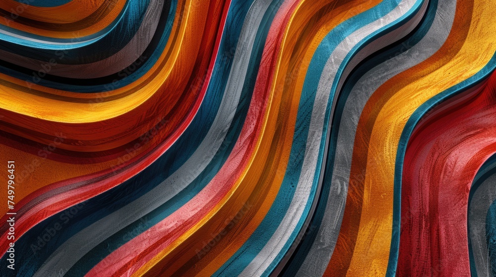 Poster close up of a vibrant multicolored painting. suitable for artistic projects