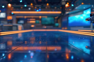 Professional television studio setup, ideal for broadcasting projects