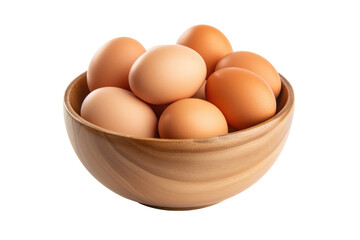 Bowl of Eggs. A bowl filled with fresh eggs are whole and un cracked, ready to be used for cooking or baking. The bowl is simple and unadorned, allowing the eggs to be the focal point of the scene.
