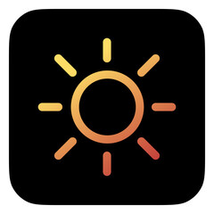 Editable vector sun sunlight icon. Part of a big icon set family. Perfect for web and app interfaces, presentations, infographics, etc