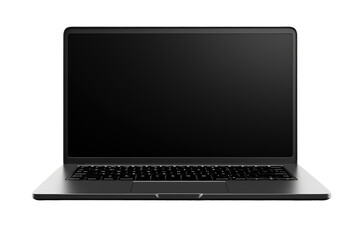 Black Computer Monitor. A black computer monitor sits prominently against a plain white background . The monitor appears sleek and modern with a blank screen reflecting no image.