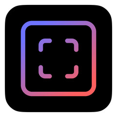 Editable vector scan select all icon. Part of a big icon set family. Perfect for web and app interfaces, presentations, infographics, etc