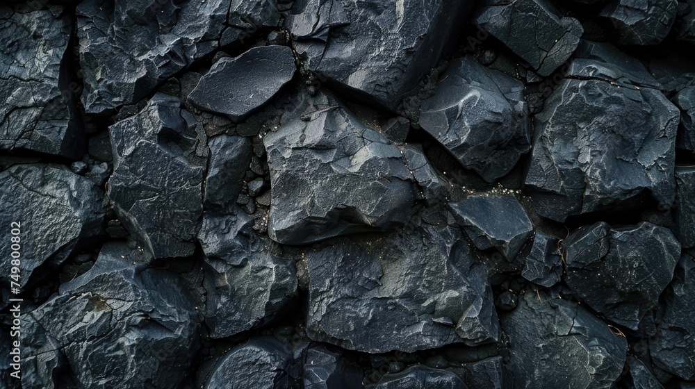 Poster A close-up view of a pile of rocks. Suitable for geological concepts