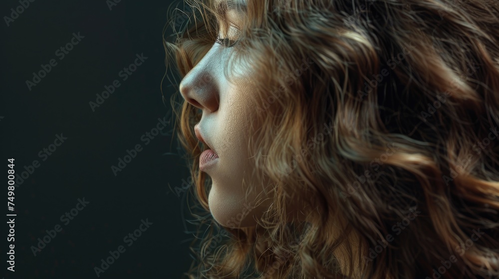 Poster close up of a person using a cell phone, suitable for technology concepts