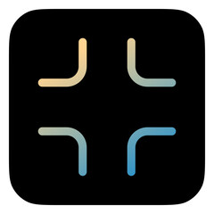 Editable vector exit fullscreen icon. Black, transparent white background. Part of a big icon set family. Perfect for web and app interfaces, presentations, infographics, etc