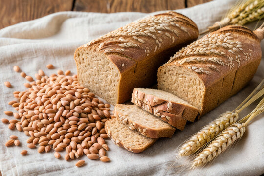 bread and ears of grain, generated by artificial intelligence