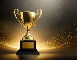 金色のトロフィ 優勝カップ