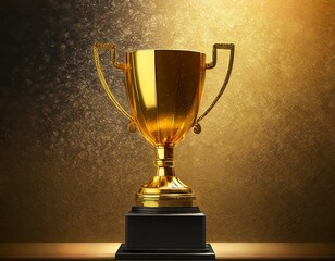 金色のトロフィ 優勝カップ