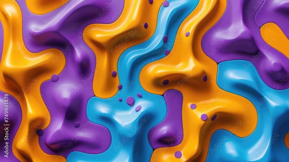 Poster Vibrant abstract background with liquid textures. Suitable for graphic design projects