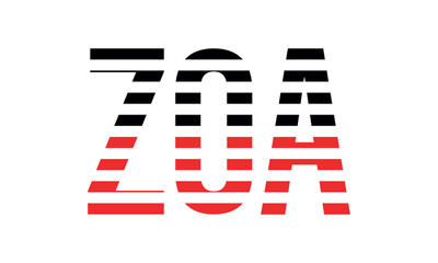 ZOA three initial letter iconic line negative space minimal logo design vector template. monogram, abstract, wordmark, business, typography, minimalist, brand, company, flat, modern, unique, simple