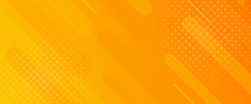 Bright orange abstract gradient banner background with halftone effect. Modern wallpapers. Suitable for templates, sale banners, events, ads, web and pages