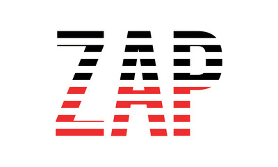 ZAP three initial letter iconic line negative space minimal logo design vector template. monogram, abstract, wordmark, business, typography, minimalist, brand, company, flat, modern, unique, simple