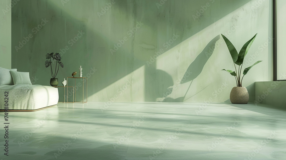 Poster an ultra-high-definition image showcasing a minimalist floor design with polished concrete tiles in 