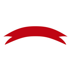 red ribbon on white icon