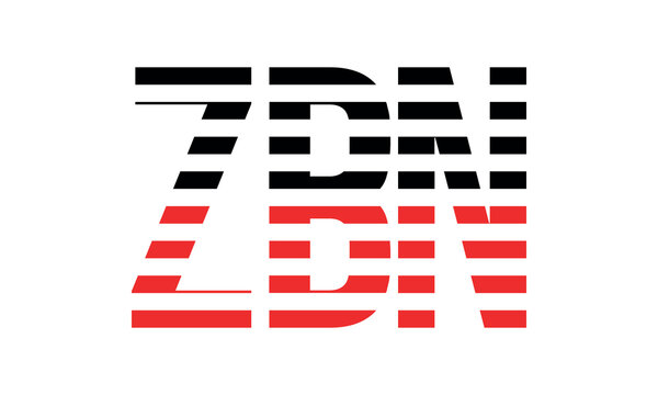 ZBN three initial letter iconic line negative space minimal logo design vector template. monogram, abstract, wordmark, business, typography, minimalist, brand, company, flat, modern, unique, simple
