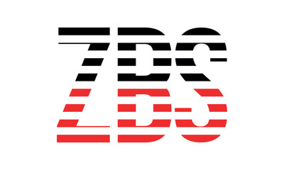 ZBS three initial letter iconic line negative space minimal logo design vector template. monogram, abstract, wordmark, business, typography, minimalist, brand, company, flat, modern, unique, simple