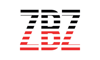 ZBZ three initial letter iconic line negative space minimal logo design vector template. monogram, abstract, wordmark, business, typography, minimalist, brand, company, flat, modern, unique, simple