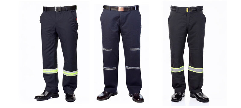 Set of Firefly worker trousers on a white background.