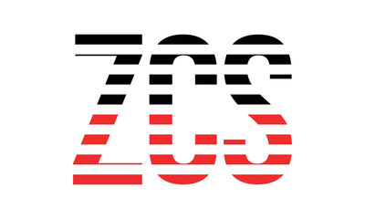 ZCS three initial letter iconic line negative space minimal logo design vector template. monogram, abstract, wordmark, business, typography, minimalist, brand, company, flat, modern, unique, simple