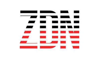 ZDN three initial letter iconic line negative space minimal logo design vector template. monogram, abstract, wordmark, business, typography, minimalist, brand, company, flat, modern, unique, simple