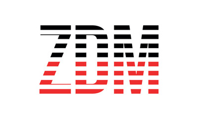 ZDM three initial letter iconic line negative space minimal logo design vector template. monogram, abstract, wordmark, business, typography, minimalist, brand, company, flat, modern, unique, simple
