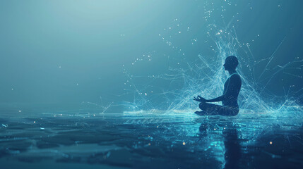 Generative AI image of yoga therapy meditation