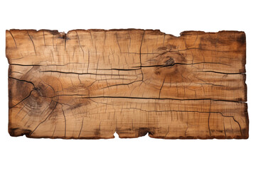 Cross Section of a Wood Plank. A piece of wood has been cleanly cut in half exposing the grain and various textures of the inner layers. The two halves lie side showcasing the intricate patterns.