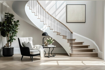 A study in understated elegance, a Scandinavian staircase stands as a testament to the beauty of...