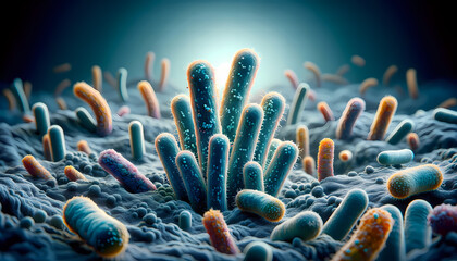 A Closer Look, The Complex Beauty of Bacteria - obrazy, fototapety, plakaty