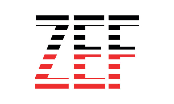 ZEF three initial letter iconic line negative space minimal logo design vector template. monogram, abstract, wordmark, business, typography, minimalist, brand, company, flat, modern, unique, simple