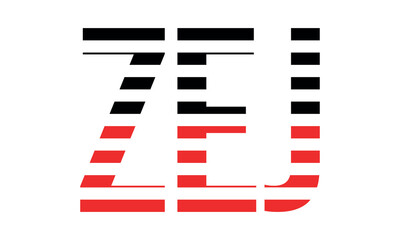 ZEJ three initial letter iconic line negative space minimal logo design vector template. monogram, abstract, wordmark, business, typography, minimalist, brand, company, flat, modern, unique, simple
