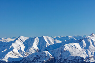 Fototapeta na wymiar Last sunny days in Vals ski center