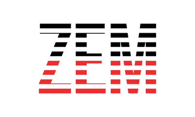 ZEM three initial letter iconic line negative space minimal logo design vector template. monogram, abstract, wordmark, business, typography, minimalist, brand, company, flat, modern, unique, simple