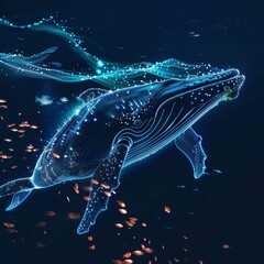 Financial tech platforms visualized through experimental cinema advocating for marine life protection