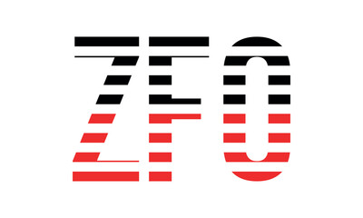 ZFO three initial letter iconic line negative space minimal logo design vector template. monogram, abstract, wordmark, business, typography, minimalist, brand, company, flat, modern, unique, simple