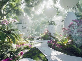 Virtual reality architecture platforms experimenting with designs inspired by rare plant species community feedback