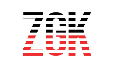 ZGK three initial letter iconic line negative space minimal logo design vector template. monogram, abstract, wordmark, business, typography, minimalist, brand, company, flat, modern, unique, simple